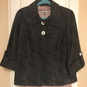 🍋Worthington Chic & Retro Blazer in Black/White